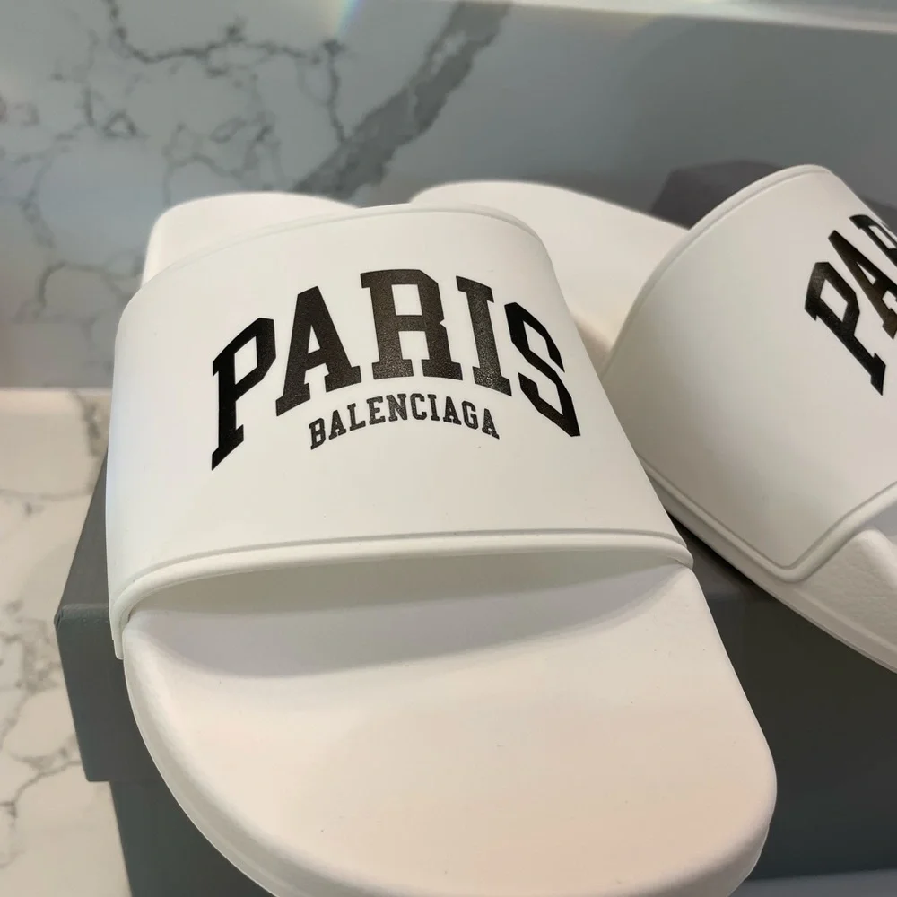 BALENCIAGA Womens Cities Pool Slide Sandals 9 B/39 EU - Picture 10 of 14